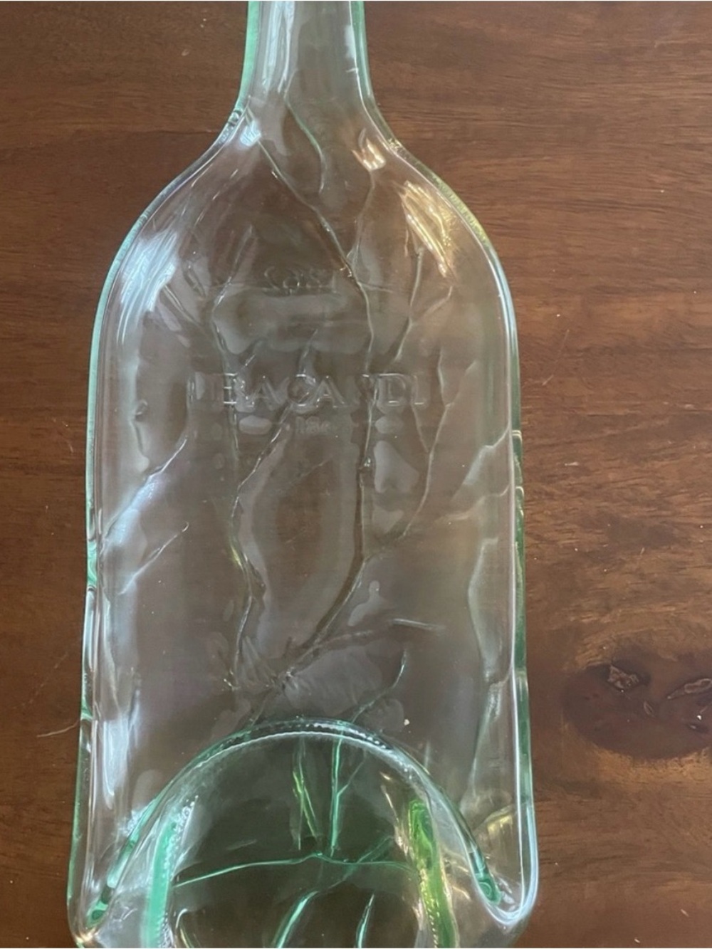 Recylced Light Green Glass Bottle Spoonrest - Embossed Logo